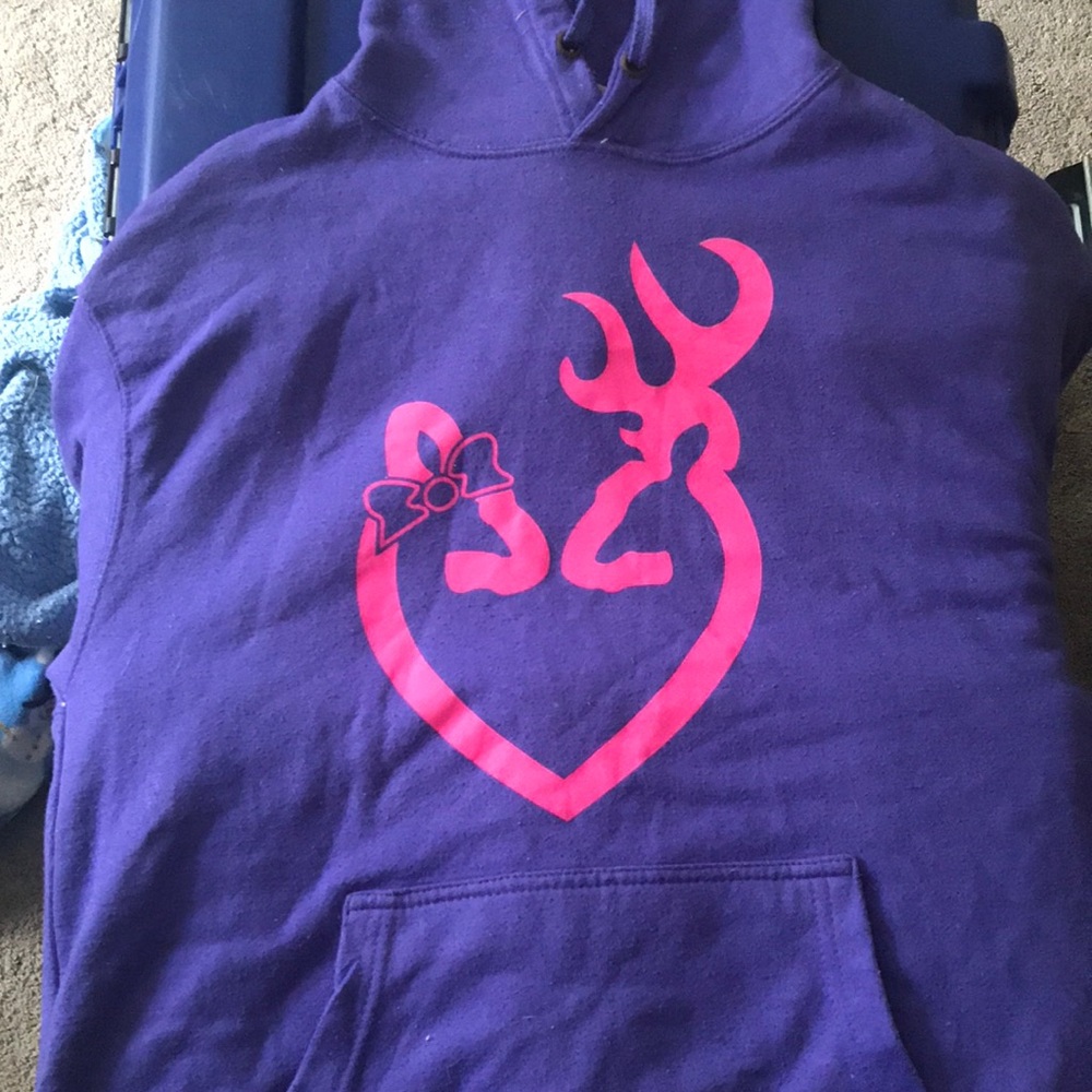 Purple doe and deer hoodie